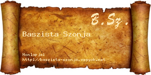 Baszista Szonja névjegykártya